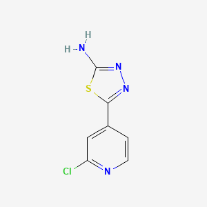 molecular formula C7H5ClN4S B2889249 5-(2-Chloropyridin-4-YL)-1,3,4-thiadiazol-2-amine CAS No. 474327-26-9