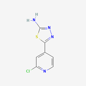 molecular formula C7H5ClN4S B2889249 5-(2-氯吡啶-4-基)-1,3,4-噻二唑-2-胺 CAS No. 474327-26-9