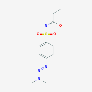 molecular formula C11H15N4O3S- B288925 N-[4-(dimethylaminodiazenyl)phenyl]sulfonylpropanimidate 