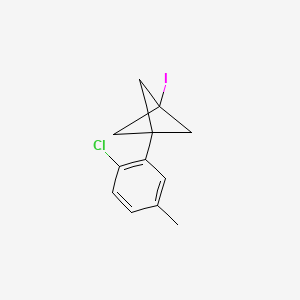 molecular formula C12H12ClI B2889255 1-(2-Chloro-5-methylphenyl)-3-iodobicyclo[1.1.1]pentane CAS No. 2287268-68-0