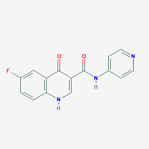 6-fluoro-4-hydroxy-N-(pyridin-4-yl)quinoline-3-carboxamide