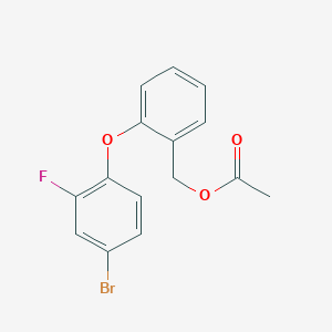 molecular formula C15H12BrFO3 B2889261 2-(4-Bromo-2-fluorophenoxy)benzyl acetate CAS No. 478032-48-3