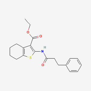 Ethyl 2-[(3-phenylpropanoyl)amino]-4,5,6,7-tetrahydro-1-benzothiophene-3-carboxylate
