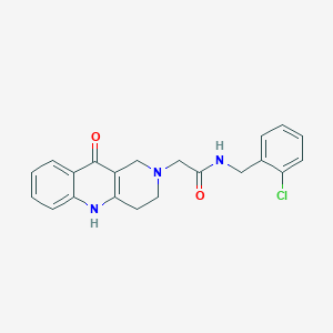 molecular formula C21H20ClN3O2 B2889268 N-(2-氯苄基)-2-(10-氧代-3,4-二氢苯并[b][1,6]萘啶-2(1H,5H,10H)-基)乙酰胺 CAS No. 1251552-24-5