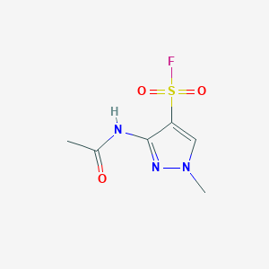 molecular formula C6H8FN3O3S B2889270 3-acetamido-1-methyl-1H-pyrazole-4-sulfonyl fluoride CAS No. 2247104-26-1