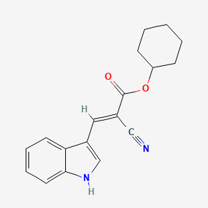 (E)-cyclohexyl 2-cyano-3-(1H-indol-3-yl)acrylate