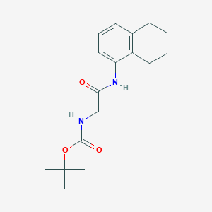 molecular formula C17H24N2O3 B2889289 tert-butyl N-{[(5,6,7,8-tetrahydronaphthalen-1-yl)carbamoyl]methyl}carbamate CAS No. 1390338-31-4