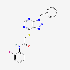 2-((3-benzyl-3H-[1,2,3]triazolo[4,5-d]pyrimidin-7-yl)thio)-N-(2-fluorophenyl)acetamide