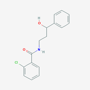 molecular formula C16H16ClNO2 B2889300 2-chloro-N-(3-hydroxy-3-phenylpropyl)benzamide CAS No. 1396870-83-9