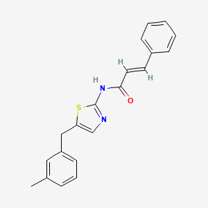 molecular formula C20H18N2OS B2889304 (2E)-N-[5-(3-methylbenzyl)-1,3-thiazol-2-yl]-3-phenylprop-2-enamide CAS No. 304895-53-2