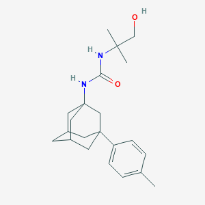 molecular formula C22H32N2O2 B2889308 N-(2-羟基-1,1-二甲基乙基)-N'-[3-(4-甲基苯基)-1-金刚烷基]脲 CAS No. 824970-84-5