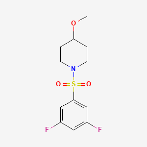 molecular formula C12H15F2NO3S B2889313 1-((3,5-Difluorophenyl)sulfonyl)-4-methoxypiperidine CAS No. 1235061-80-9