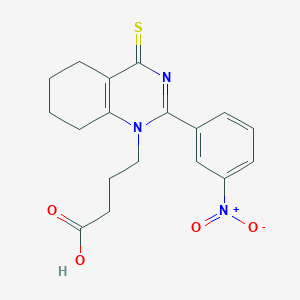 4-[2-(3-nitrophenyl)-4-sulfanylidene-5,6,7,8-tetrahydroquinazolin-1-yl]butanoic Acid