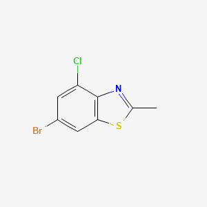 molecular formula C8H5BrClNS B2889339 6-Bromo-4-chloro-2-methylbenzo[d]thiazole CAS No. 1427363-00-5