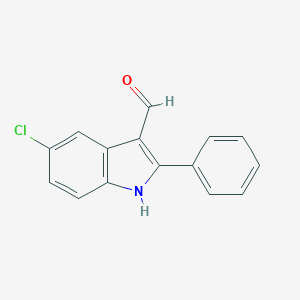 molecular formula C15H10ClNO B288934 5-chloro-2-phenyl-1H-indole-3-carbaldehyde 