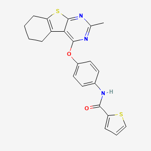N-[4-[(2-methyl-5,6,7,8-tetrahydro-[1]benzothiolo[2,3-d]pyrimidin-4-yl)oxy]phenyl]thiophene-2-carboxamide