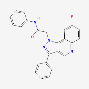 molecular formula C24H17FN4O B2889350 2-(8-氟-3-苯基-1H-吡唑并[4,3-c]喹啉-1-基)-N-苯基乙酰胺 CAS No. 901248-09-7