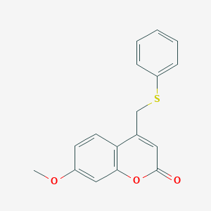 7-methoxy-4-[(phenylsulfanyl)methyl]-2H-chromen-2-one