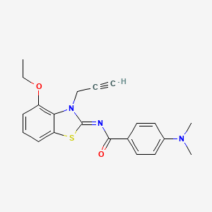 4-(dimethylamino)-N-(4-ethoxy-3-prop-2-ynyl-1,3-benzothiazol-2-ylidene)benzamide