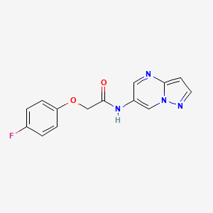 molecular formula C14H11FN4O2 B2889364 2-(4-fluorophenoxy)-N-(pyrazolo[1,5-a]pyrimidin-6-yl)acetamide CAS No. 2034583-92-9