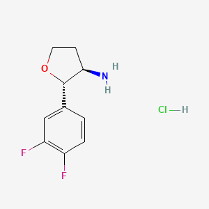 (2S,3R)-2-(3,4-Difluorophenyl)oxolan-3-amine;hydrochloride