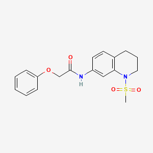 molecular formula C18H20N2O4S B2889380 N-(1-methylsulfonyl-3,4-dihydro-2H-quinolin-7-yl)-2-phenoxyacetamide CAS No. 946291-35-6