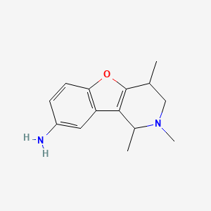 molecular formula C14H18N2O B2889384 1,2,4-三甲基-1,2,3,4-四氢苯并呋并[3,2-c]吡啶-8-胺 CAS No. 298213-31-7