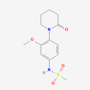 molecular formula C13H18N2O4S B2889385 N-(3-甲氧基-4-(2-氧代哌啶-1-基)苯基)甲磺酰胺 CAS No. 941980-29-6