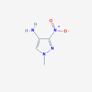 molecular formula C4H6N4O2 B2889387 1-Methyl-3-nitro-1H-pyrazol-4-amine CAS No. 39205-76-0