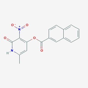 molecular formula C17H12N2O5 B2889391 6-甲基-3-硝基-2-氧代-1,2-二氢吡啶-4-基 2-萘甲酸酯 CAS No. 868680-02-8