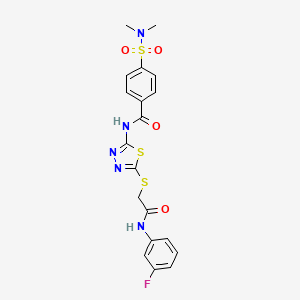 4-(N,N-dimethylsulfamoyl)-N-(5-((2-((3-fluorophenyl)amino)-2-oxoethyl)thio)-1,3,4-thiadiazol-2-yl)benzamide