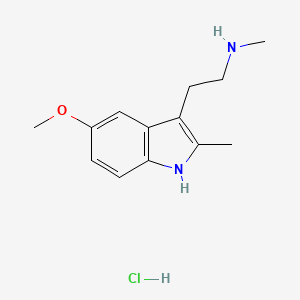 molecular formula C13H19ClN2O B2889397 [2-(5-methoxy-2-methyl-1H-indol-3-yl)ethyl](methyl)amine hydrochloride CAS No. 1554166-19-6