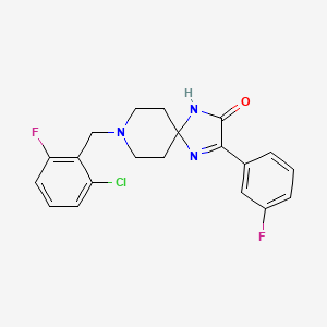 8-(2-Chloro-6-fluorobenzyl)-3-(3-fluorophenyl)-1,4,8-triazaspiro[4.5]dec-3-en-2-one