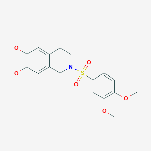 molecular formula C19H23NO6S B2889409 2-[(3,4-Dimethoxyphenyl)sulfonyl]-6,7-dimethoxy-1,2,3,4-tetrahydroisoquinoline CAS No. 692287-79-9