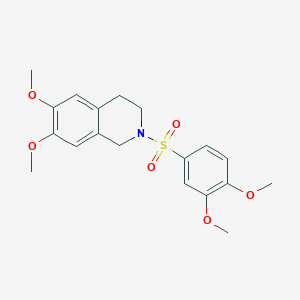 molecular formula C19H23NO6S B2889409 2-[(3,4-二甲氧苯基)磺酰基]-6,7-二甲氧-1,2,3,4-四氢异喹啉 CAS No. 692287-79-9