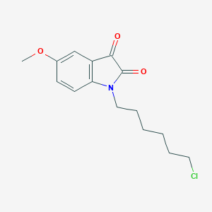 molecular formula C15H18ClNO3 B288941 1-(6-chlorohexyl)-5-methoxy-1H-indole-2,3-dione 