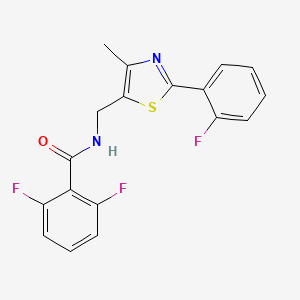 molecular formula C18H13F3N2OS B2889417 2,6-difluoro-N-((2-(2-fluorophenyl)-4-methylthiazol-5-yl)methyl)benzamide CAS No. 1421524-30-2