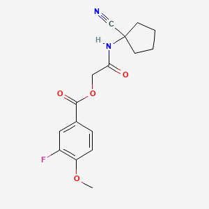 molecular formula C16H17FN2O4 B2889419 [(1-Cyanocyclopentyl)carbamoyl]methyl 3-fluoro-4-methoxybenzoate CAS No. 871921-49-2