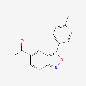 molecular formula C16H13NO2 B2889428 1-[3-(4-Methylphenyl)-2,1-benzisoxazol-5-yl]-1-ethanone CAS No. 439094-63-0