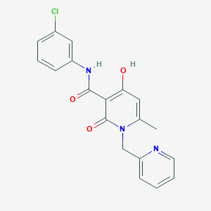 molecular formula C19H16ClN3O3 B2889432 N-(3-chlorophenyl)-4-hydroxy-6-methyl-2-oxo-1-(pyridin-2-ylmethyl)-1,2-dihydropyridine-3-carboxamide CAS No. 883483-40-7