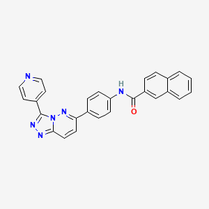 molecular formula C27H18N6O B2889444 N-(4-(3-(吡啶-4-基)-[1,2,4]三唑并[4,3-b]哒嗪-6-基)苯基)-2-萘酰胺 CAS No. 891109-61-8