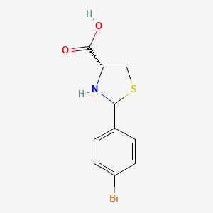 molecular formula C10H10BrNO2S B2889445 (4R)-2-(4-溴苯基)噻唑烷-4-羧酸 CAS No. 294866-41-4