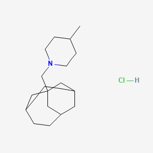 molecular formula C18H32ClN B2889451 4-Methyl-1-(tricyclo[4.3.1.1(3,8)]undecan-1-ylmethyl)piperidine hydrochloride CAS No. 1217056-25-1