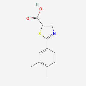 molecular formula C12H11NO2S B2889463 2-(3,4-Dimethylphenyl)-1,3-thiazole-5-carboxylic acid CAS No. 886370-23-6