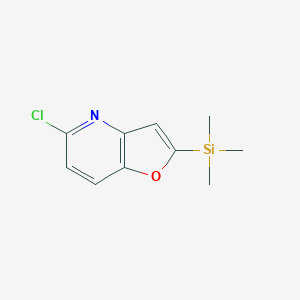 molecular formula C10H12ClNOSi B2889469 (5-Chlorofuro[3,2-b]pyridin-2-yl)-trimethylsilane CAS No. 1821160-95-5