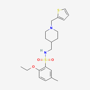 2-ethoxy-5-methyl-N-((1-(thiophen-2-ylmethyl)piperidin-4-yl)methyl)benzenesulfonamide