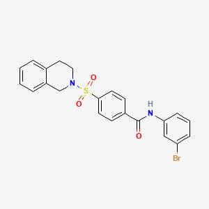 N-(3-bromophenyl)-4-(3,4-dihydro-1H-isoquinolin-2-ylsulfonyl)benzamide