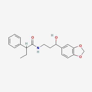 N-(3-(benzo[d][1,3]dioxol-5-yl)-3-hydroxypropyl)-2-phenylbutanamide