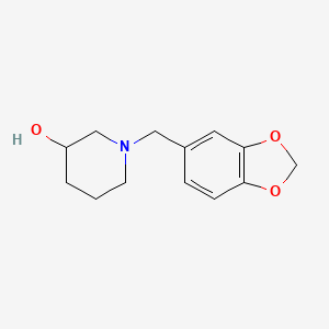 molecular formula C13H17NO3 B2889488 1-(Benzo[d][1,3]dioxol-5-ylmethyl)piperidin-3-ol CAS No. 352445-85-3