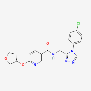 N-((4-(4-chlorophenyl)-4H-1,2,4-triazol-3-yl)methyl)-6-((tetrahydrofuran-3-yl)oxy)nicotinamide